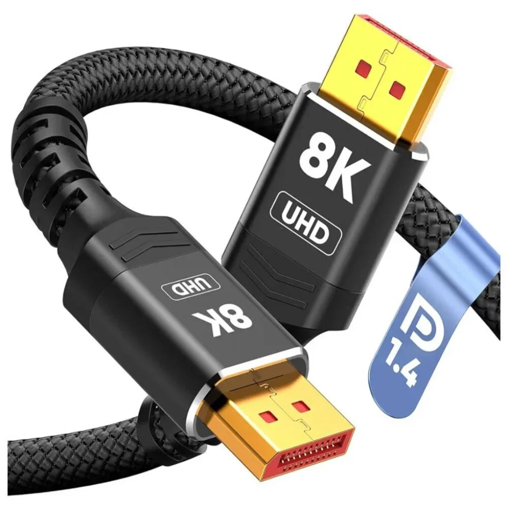NEW - 8K 4K DisplayPort Cable 1.4 6.6FT DP Cord VESA Certified 8K60Hz 4K144Hz
