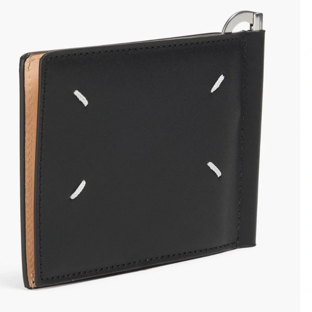 Authentic Maison Margiela 2 in 1 Leather Reversible card wallet with money clip