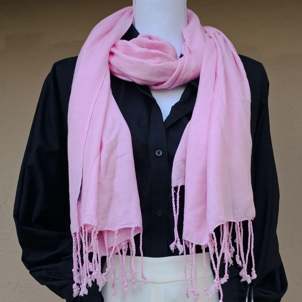 Pashmina Silk Bubble Gum Pink Scarf