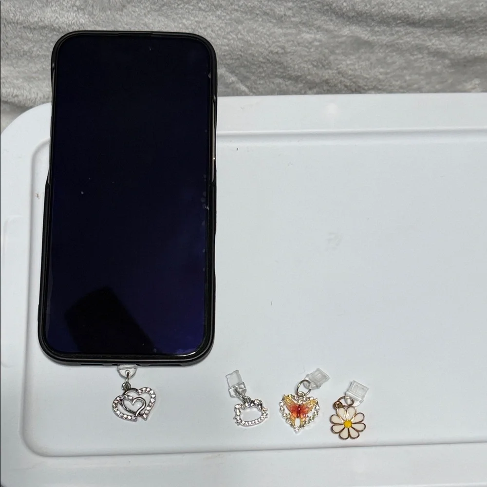 Smartphone Silver set Charms