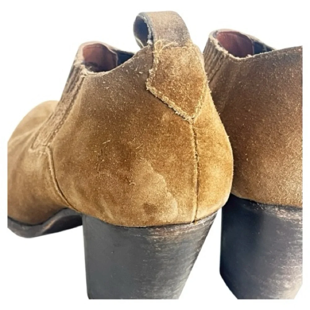 Frye Ilana Shootie Booties Womens Size 9 Brown Oiled Suede Western Ankle Boots