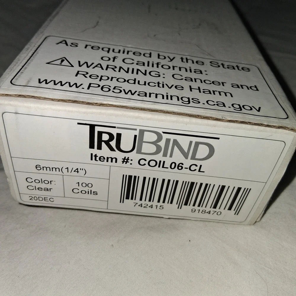 TRUBIND clear plastic