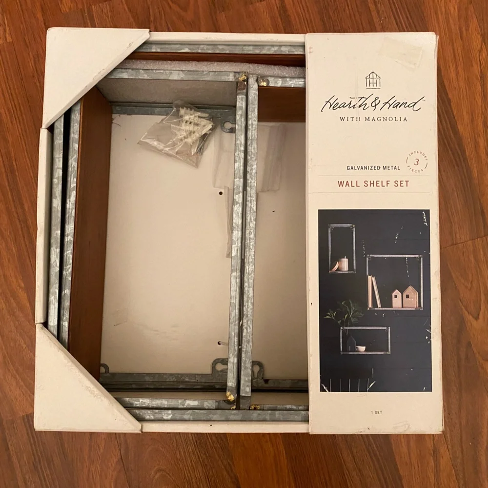 Hearth and hand wall shelf set retired new in box