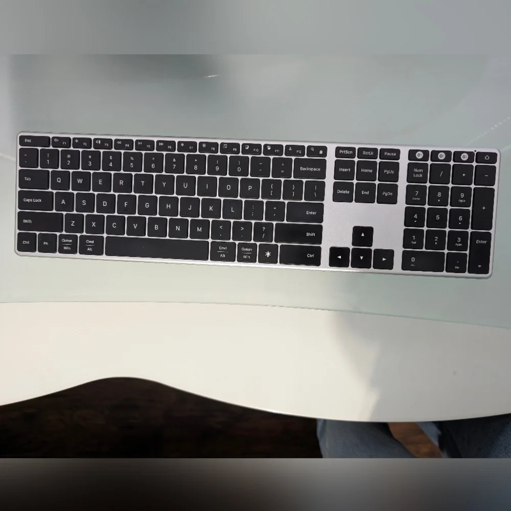 Wireless Silver and Black Bluetooth Keyboard
