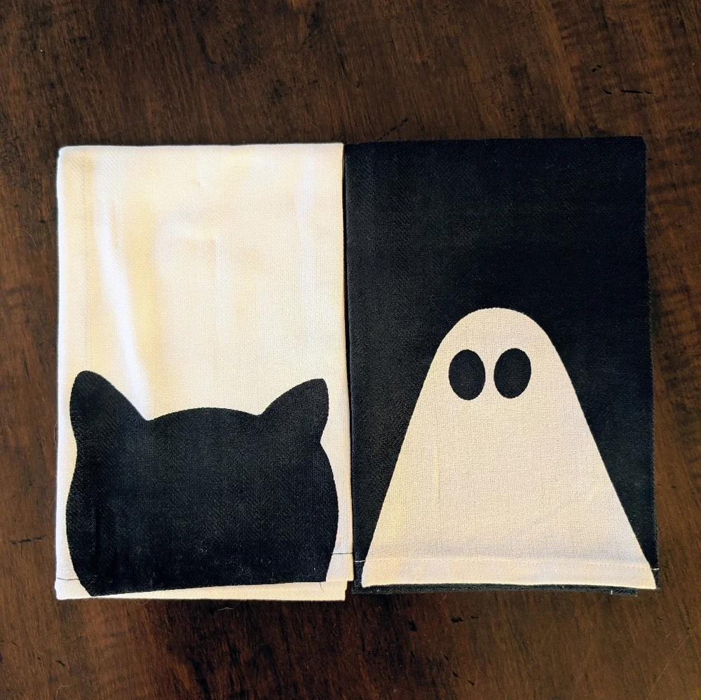 Crate & Barrel Halloween Dish Towels