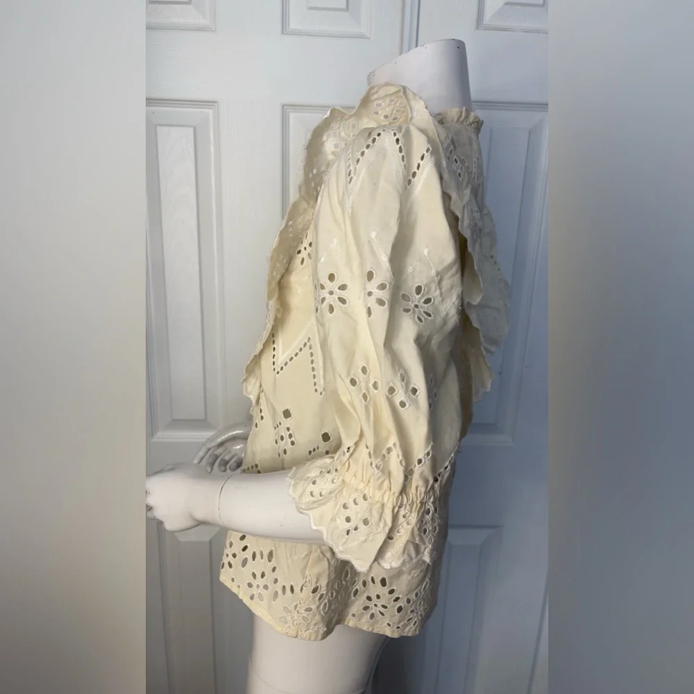Zara cream eyelet