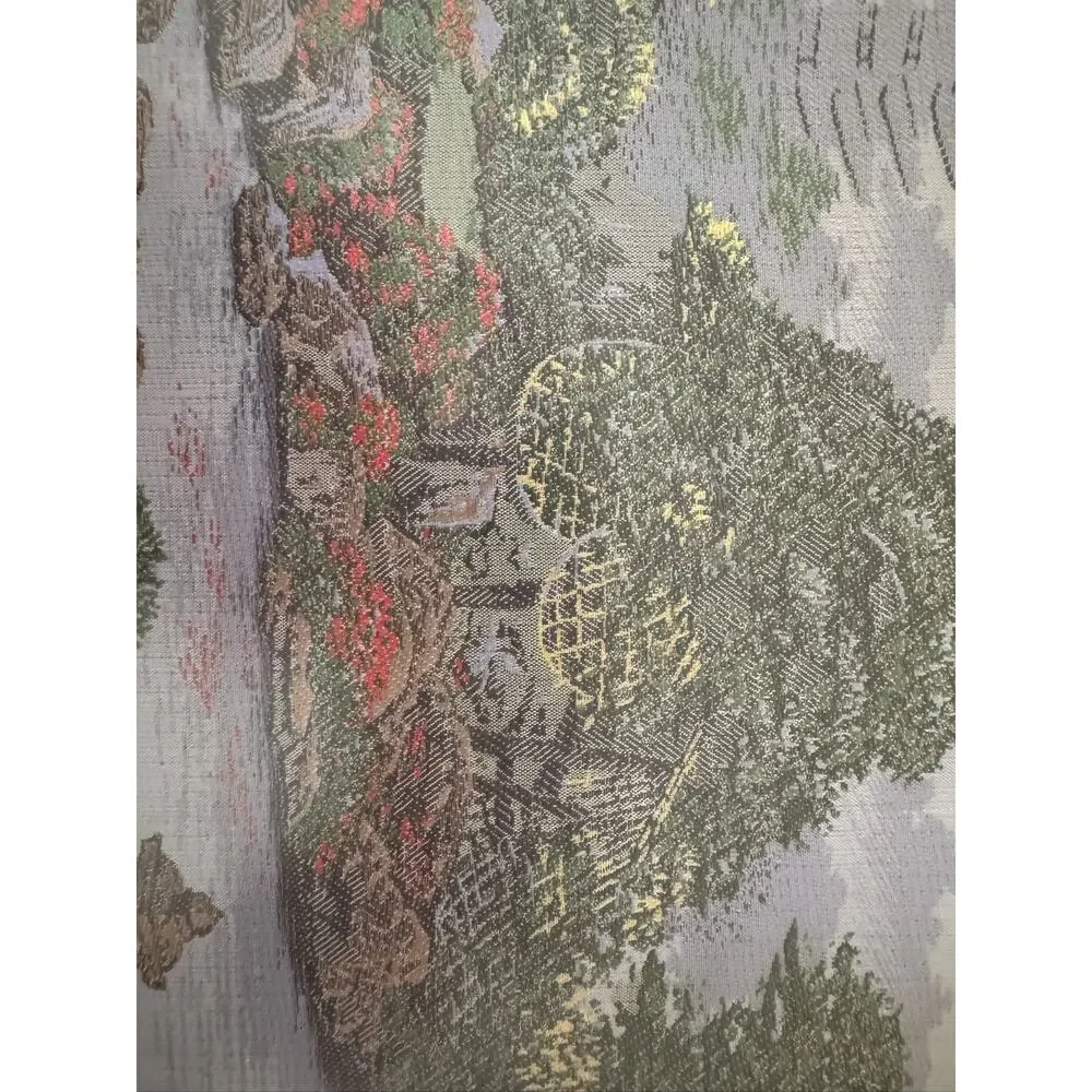 Framed Woven Silk Jacquard Oriental Wall Art Tapestry 11 x 13