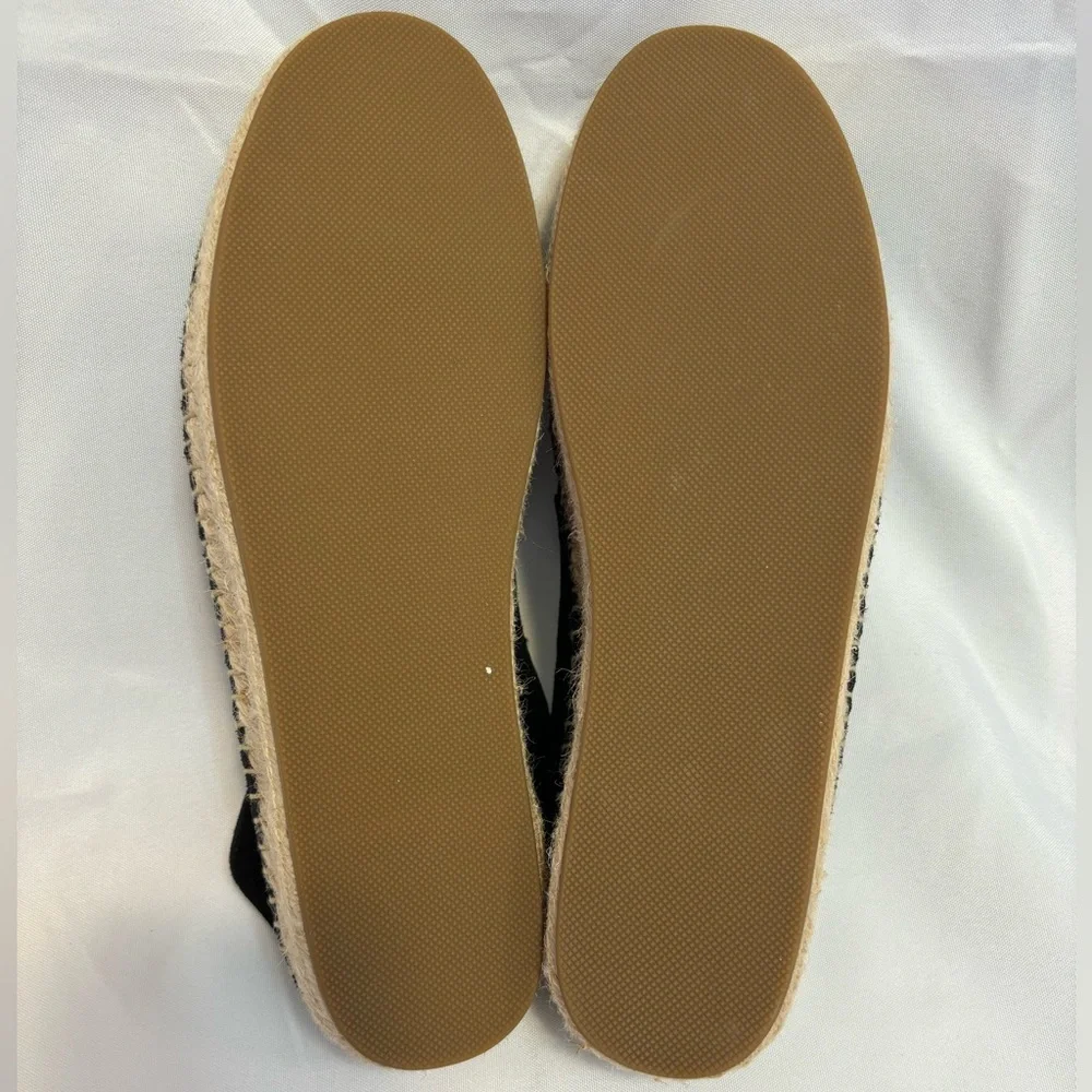 Jack Rogers Luna Suede Embroidered Detail Slip On Espadrilles Women Size 9.5