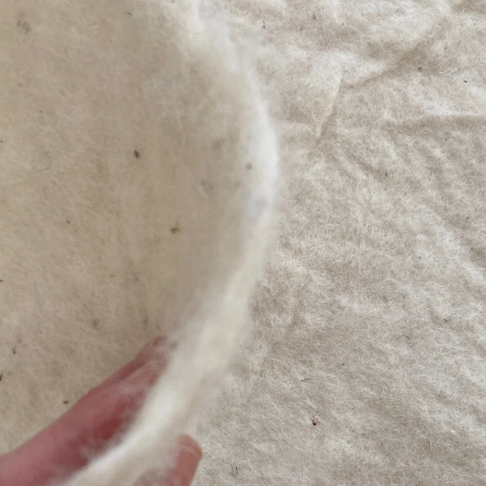 Alpaca Wool sheet thick 3x4 foot Luxurious Cream colour