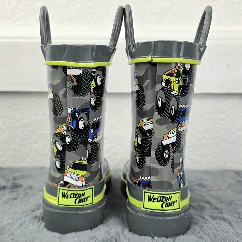 Western Chief Monster Truck Rain Boot Kids Size 5/6