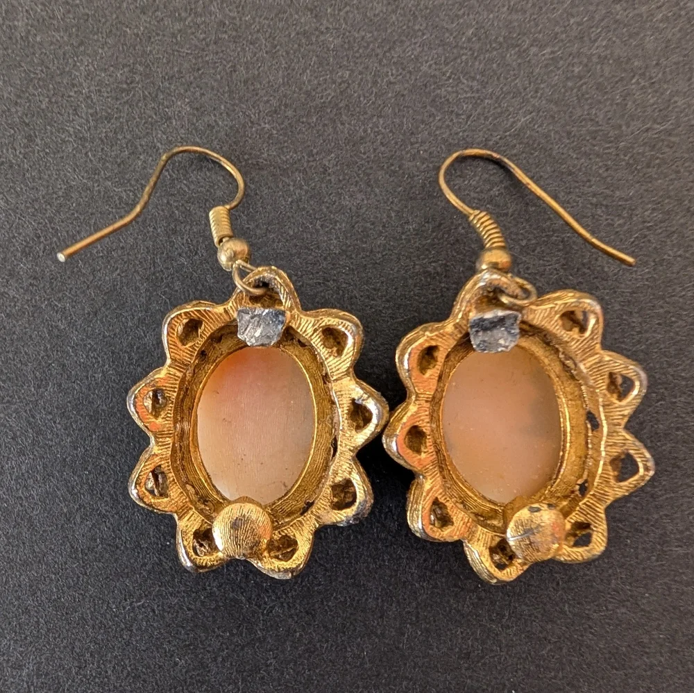 Vintage cameo earrings