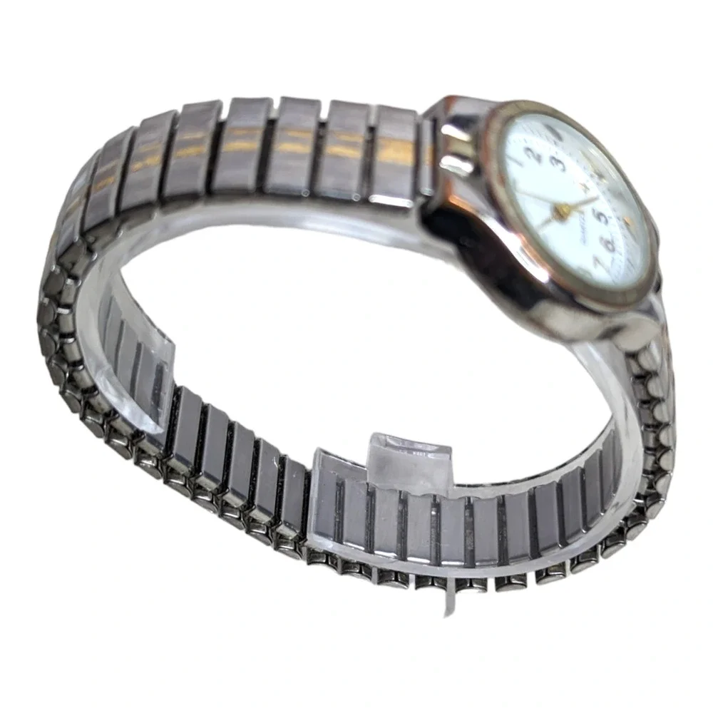 Accutime Watch Corp Unisex 2 Tone Metal Expansion Band Wrist Watch‎