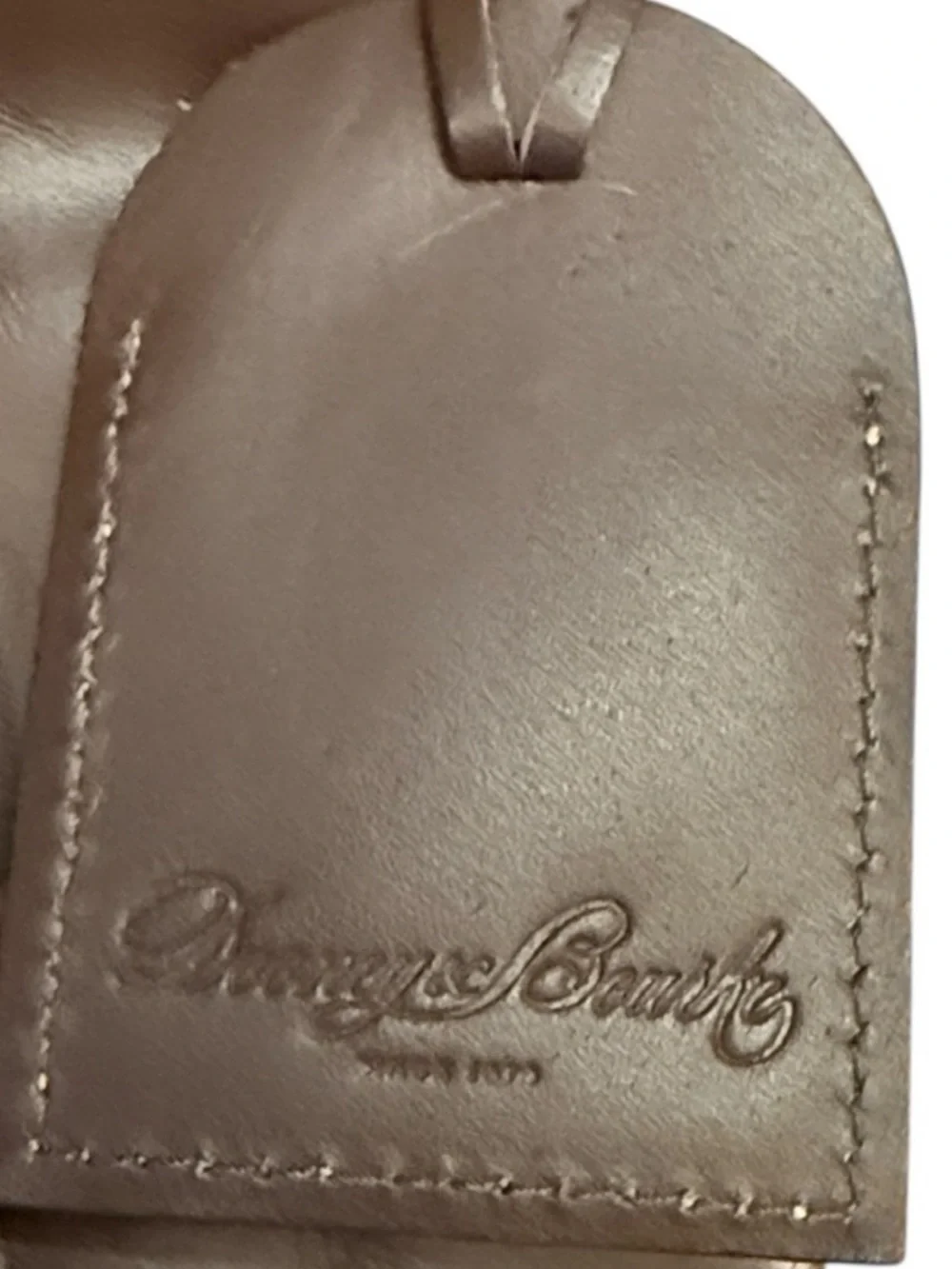 Dooney & Bourke Florentine Small Lucy Hobo Brown Vacchetta Leather Flat Strap