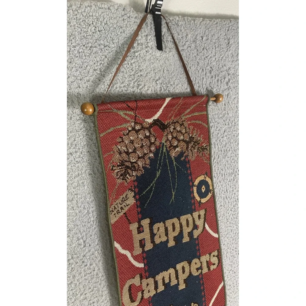 Annie Danielson Happy‎ Campers Fabric Wall Hanging Camping Cabin Decor Rustic
