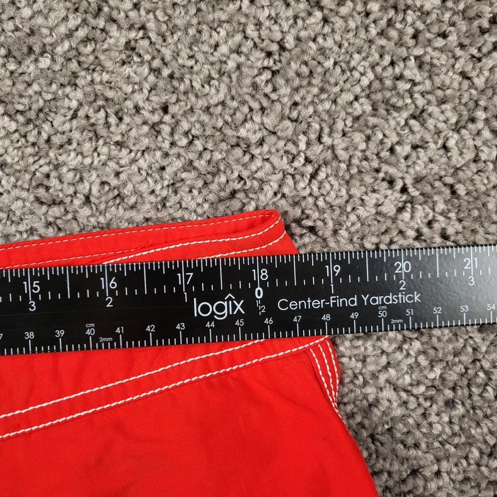 Vilebrequin Men's XXL Red Spellout Logo Flat Front Boardshorts Swim Trunks