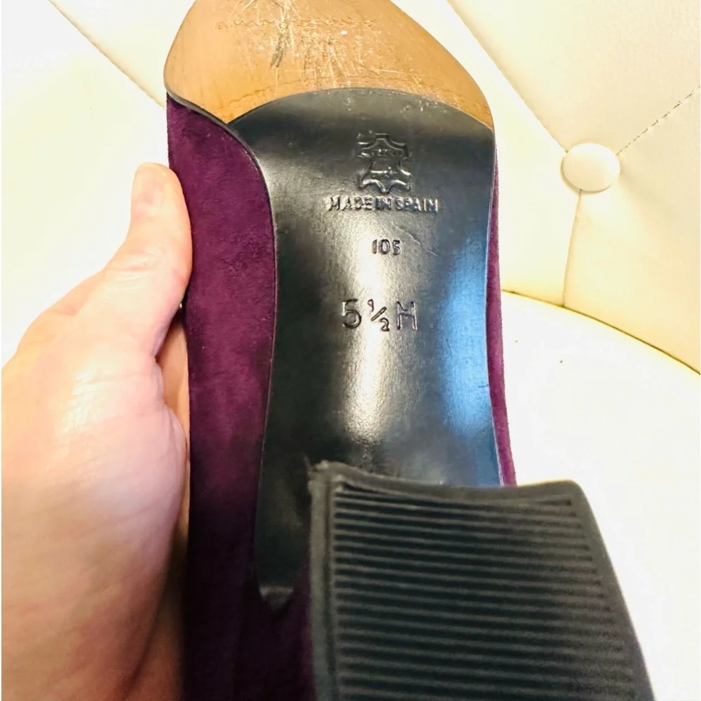 Evan Picone Purple Suede Pumps size 5.5 GUC