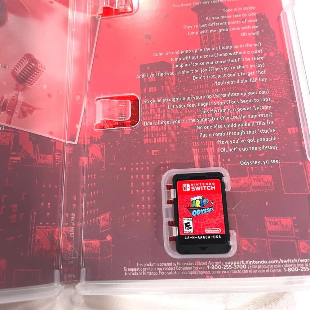 NEW Nintendo Switch Super Mario Odyssey Game with Case and Cartridge Open Box
