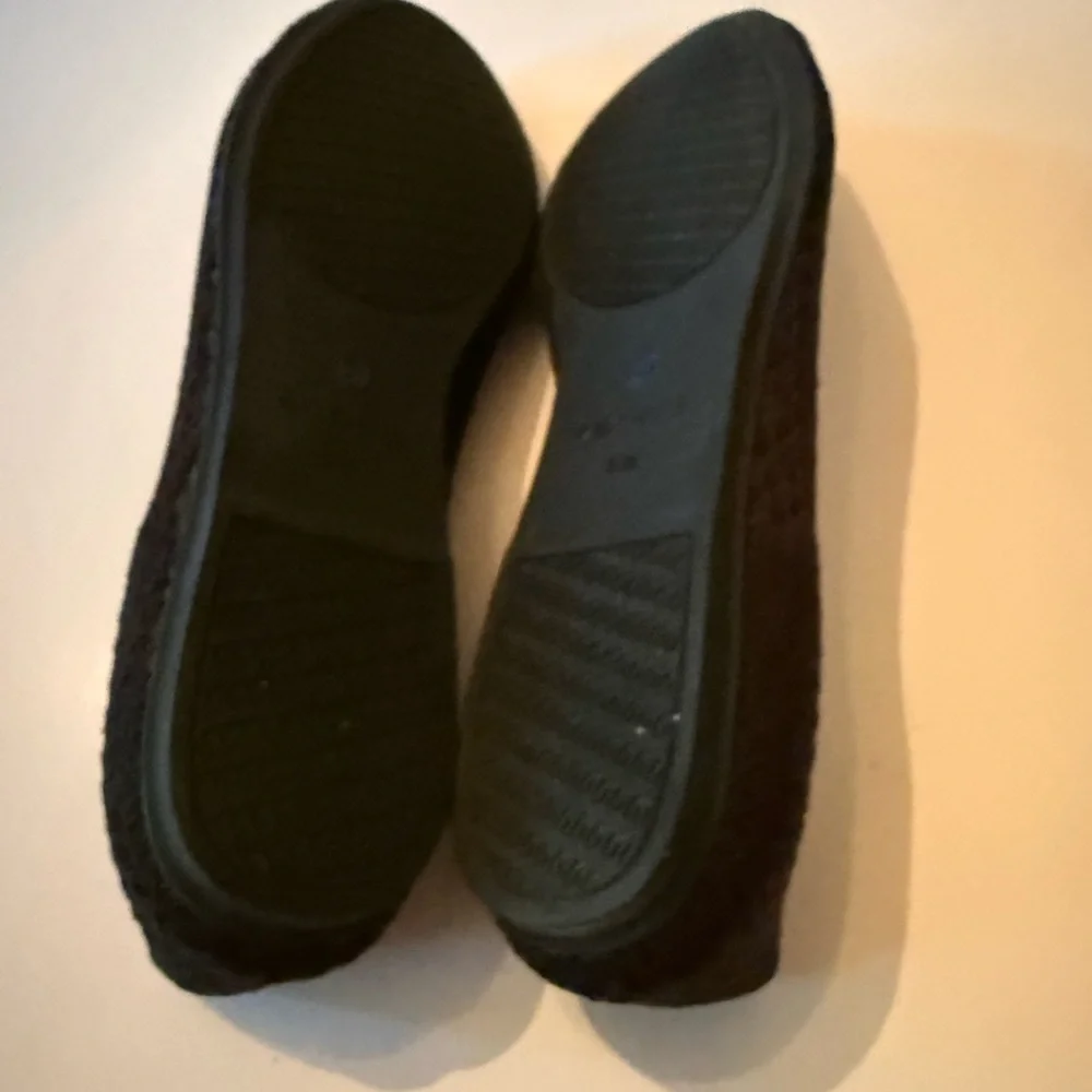 Rothy's Black Honeycomb Knit Ballet Flats New Women's Size 8.5