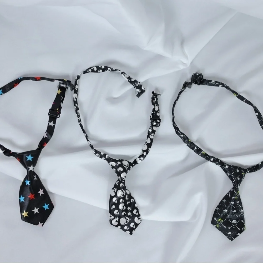 🅽🅴🆆 goth punk pirate Halloween skulls adjustable dog tie cat pet clothing