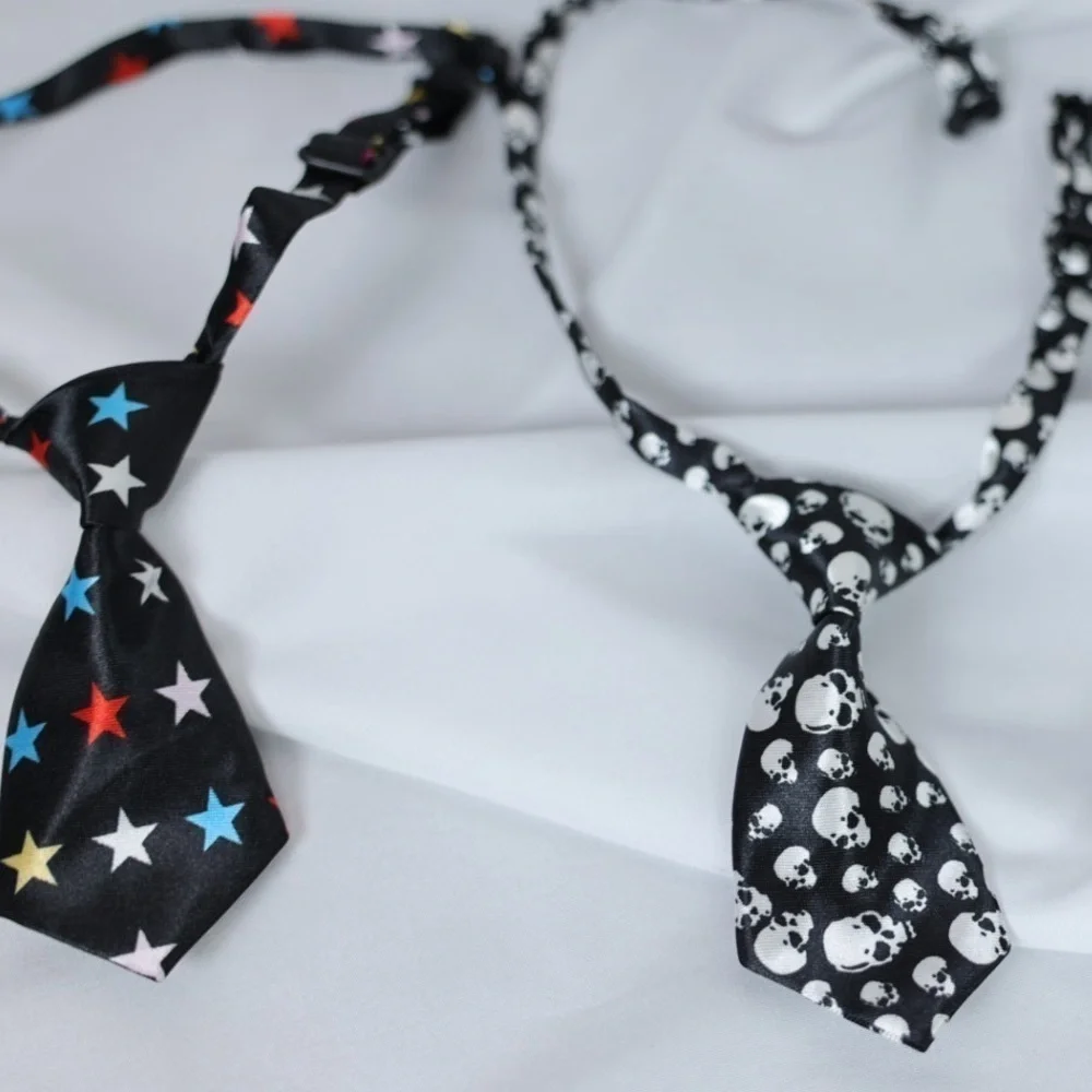 🅽🅴🆆 goth punk pirate Halloween skulls adjustable dog tie cat pet clothing