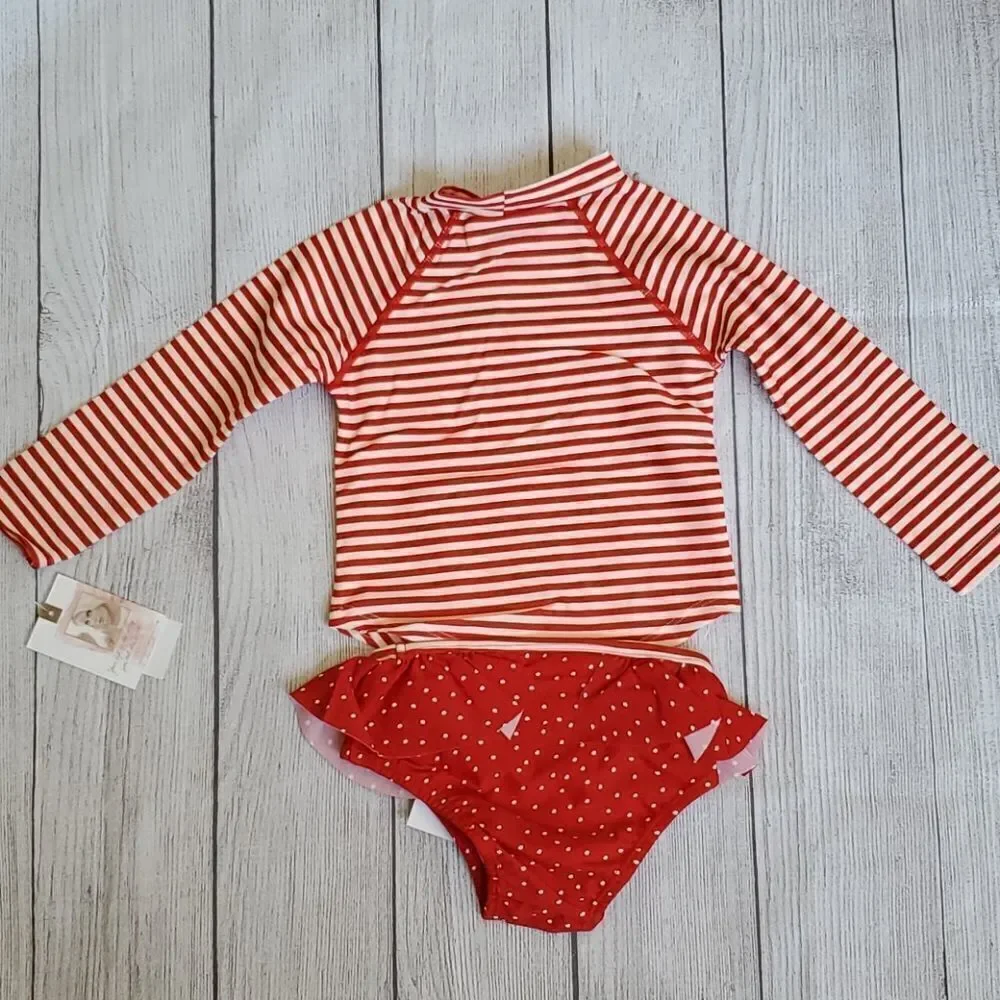 Jessica Simpson Cherry 2 Piece Rash Guard Set