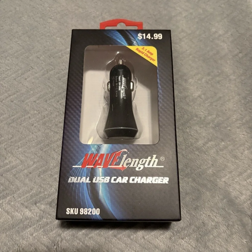 Wavelength Dual USB Car Charger Black