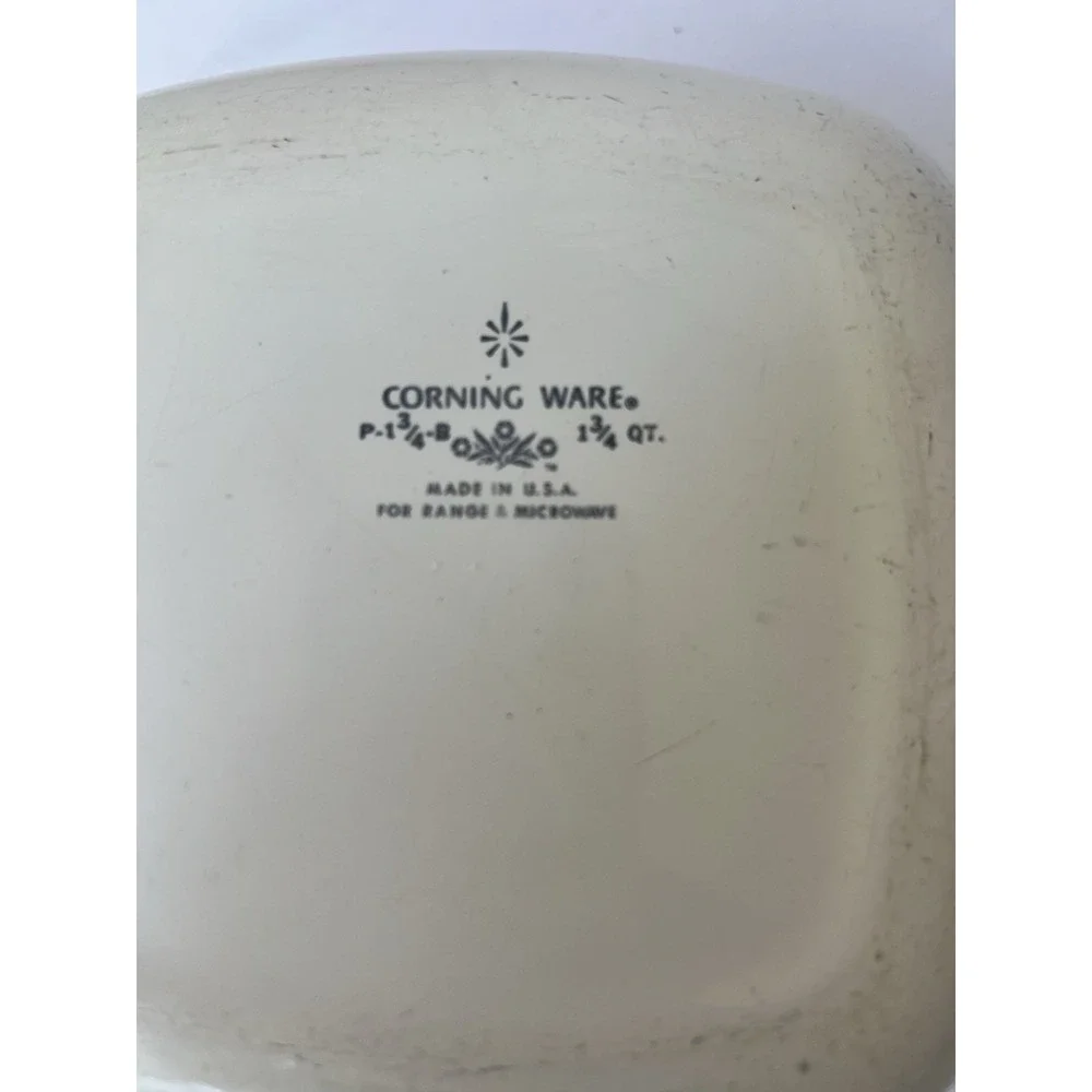 Vintage Corning Ware Blue Cornflower P-1-B 1 Qt & P-1‎ 3/4-B 1 3/4 Qt No Lids