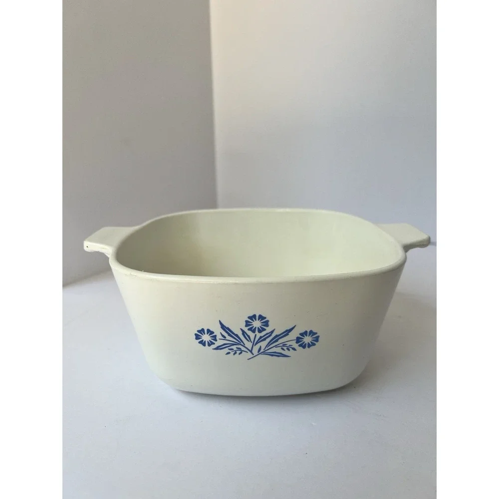 Vintage Corning Ware Blue Cornflower P-1-B 1 Qt & P-1‎ 3/4-B 1 3/4 Qt No Lids