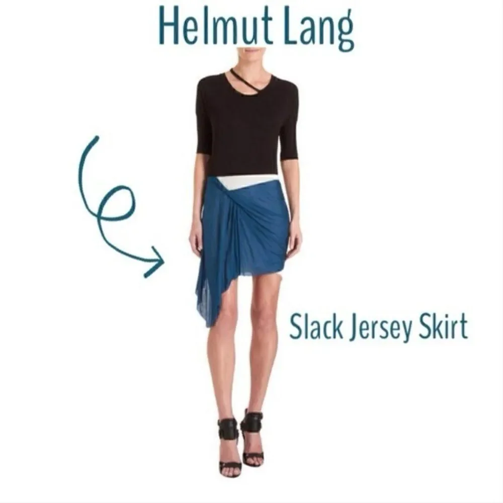 Helmut Lang Slack Jersey skirt cobalt