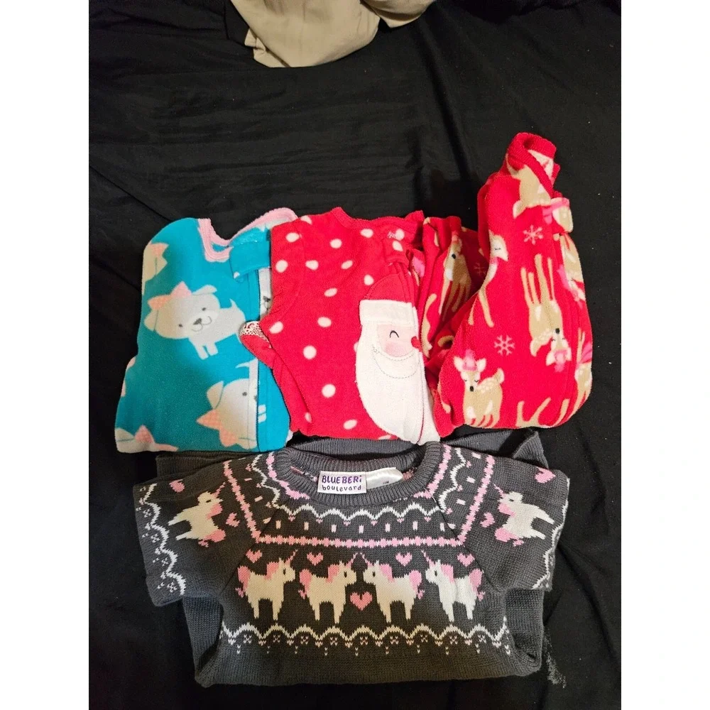 18 month Baby clothes lot Sleep N Play Knit dress Carters