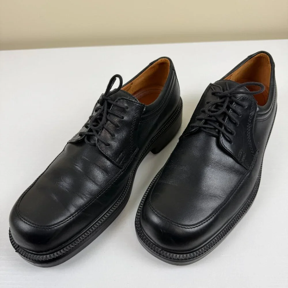 EUC ECCO City Black Leather Oxford Dress Shoes