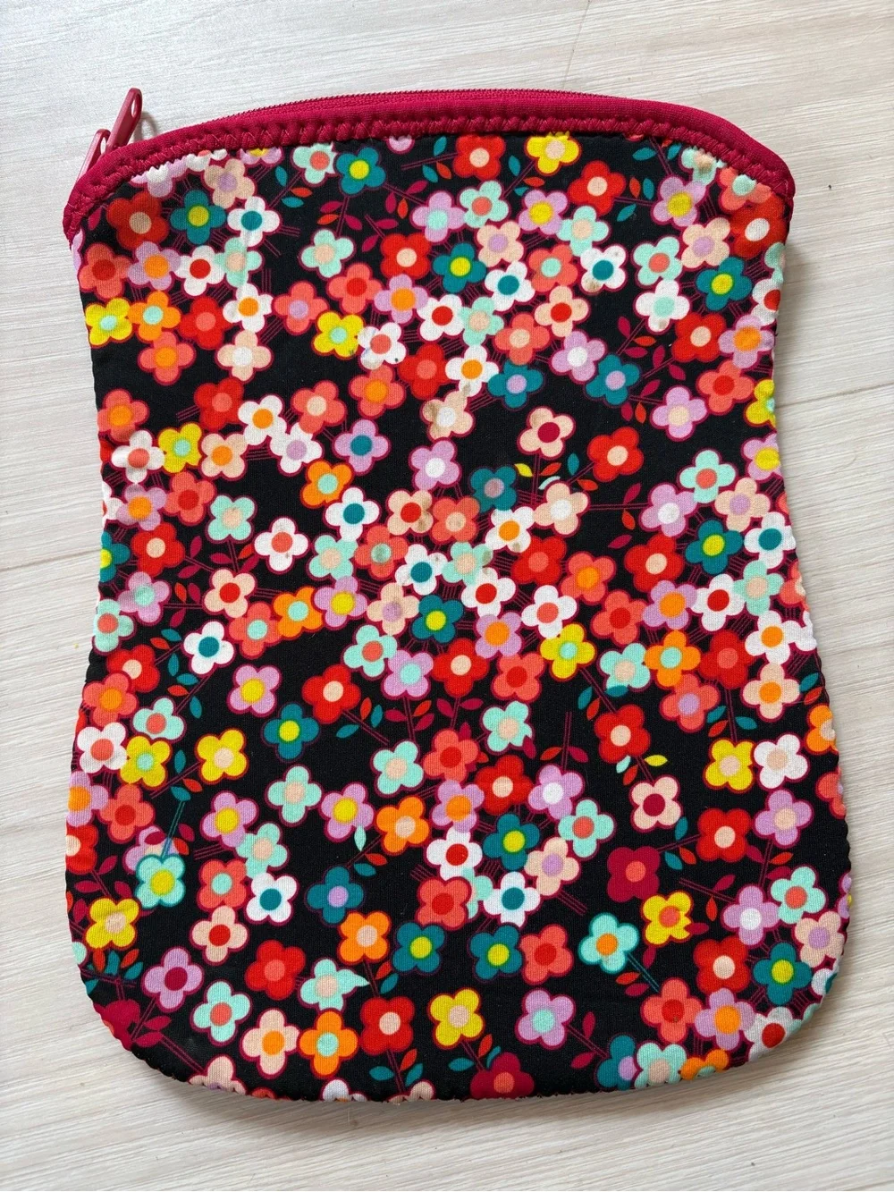 BYO Floral Neoprene Tablet Sleeve - Pink & Multicolor-Fits 10inch Tablet