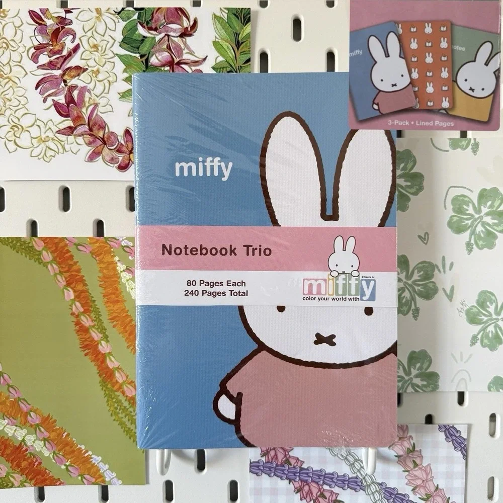 Miffy Pastel Blue Green Notebooks Trio 3 Pack Journals 80 Lined Pages Each NEW