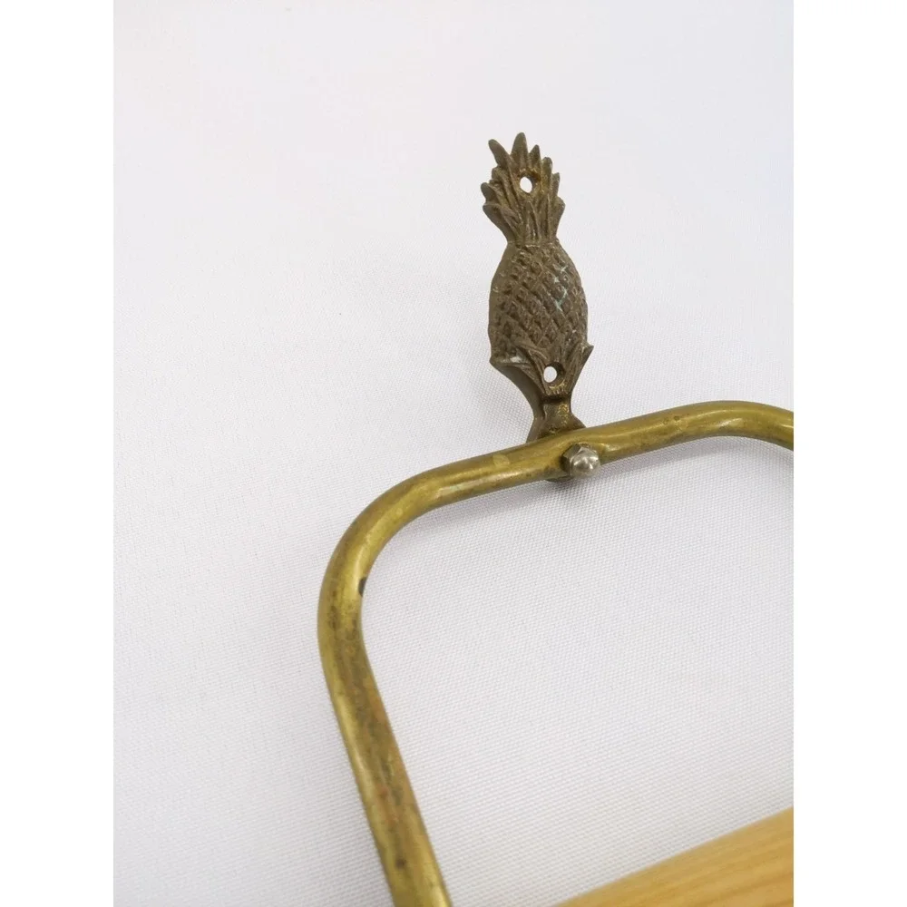 Vintage Brass Pineapple Bathroom Set Towel Ring Toilet Paper Holder Hooks