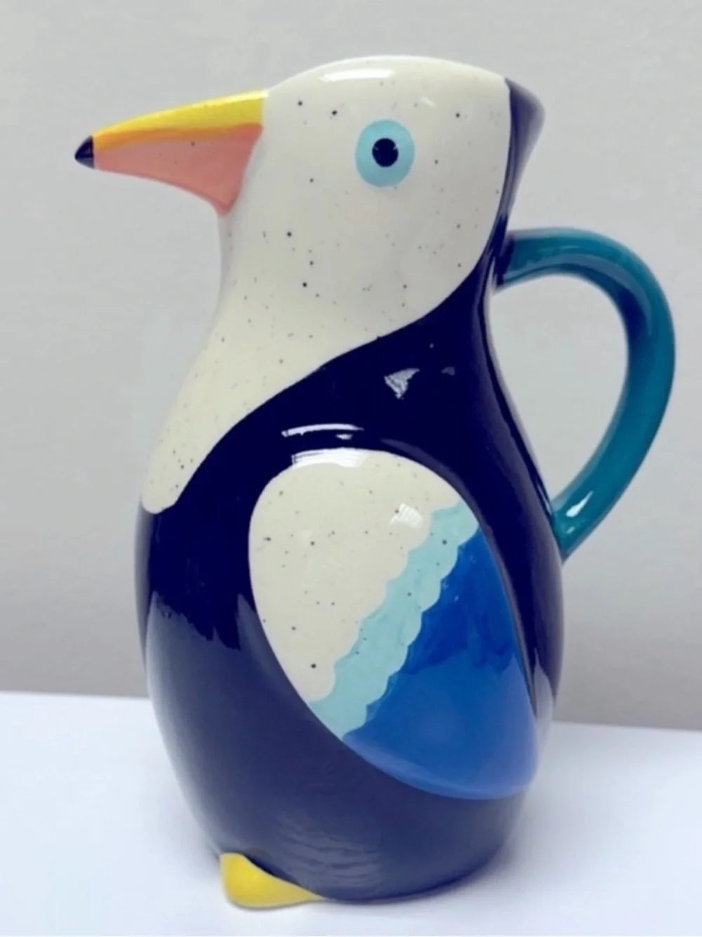 Target Bullseye Ceramic Toucan Watering Vase, Vibrant Colors, New!
