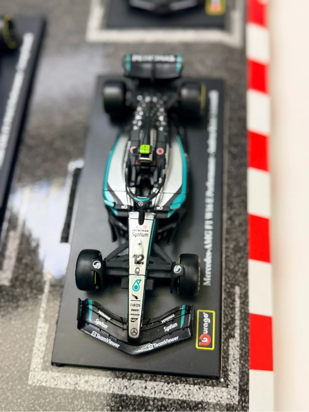 Mercedes AMG Petronas Black and Teal George Russell Diecast F1 Car