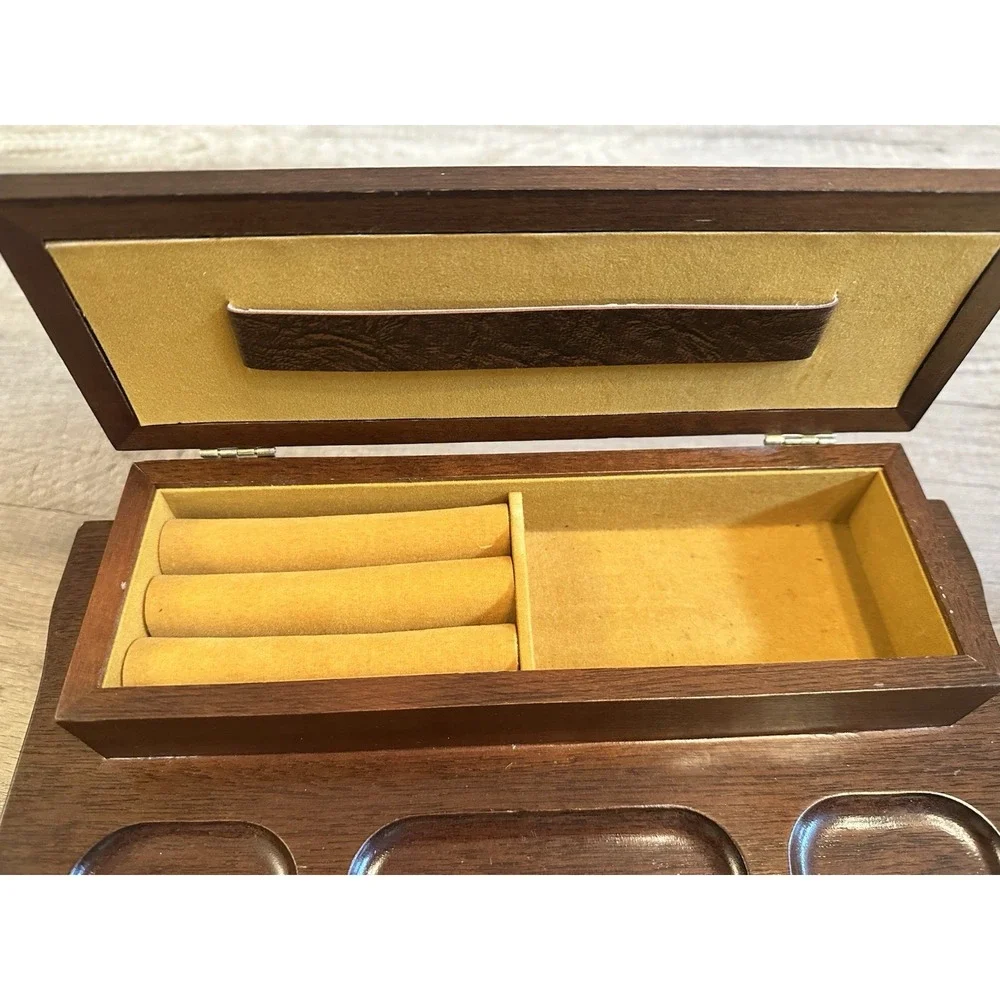 London Leather vintage wooden