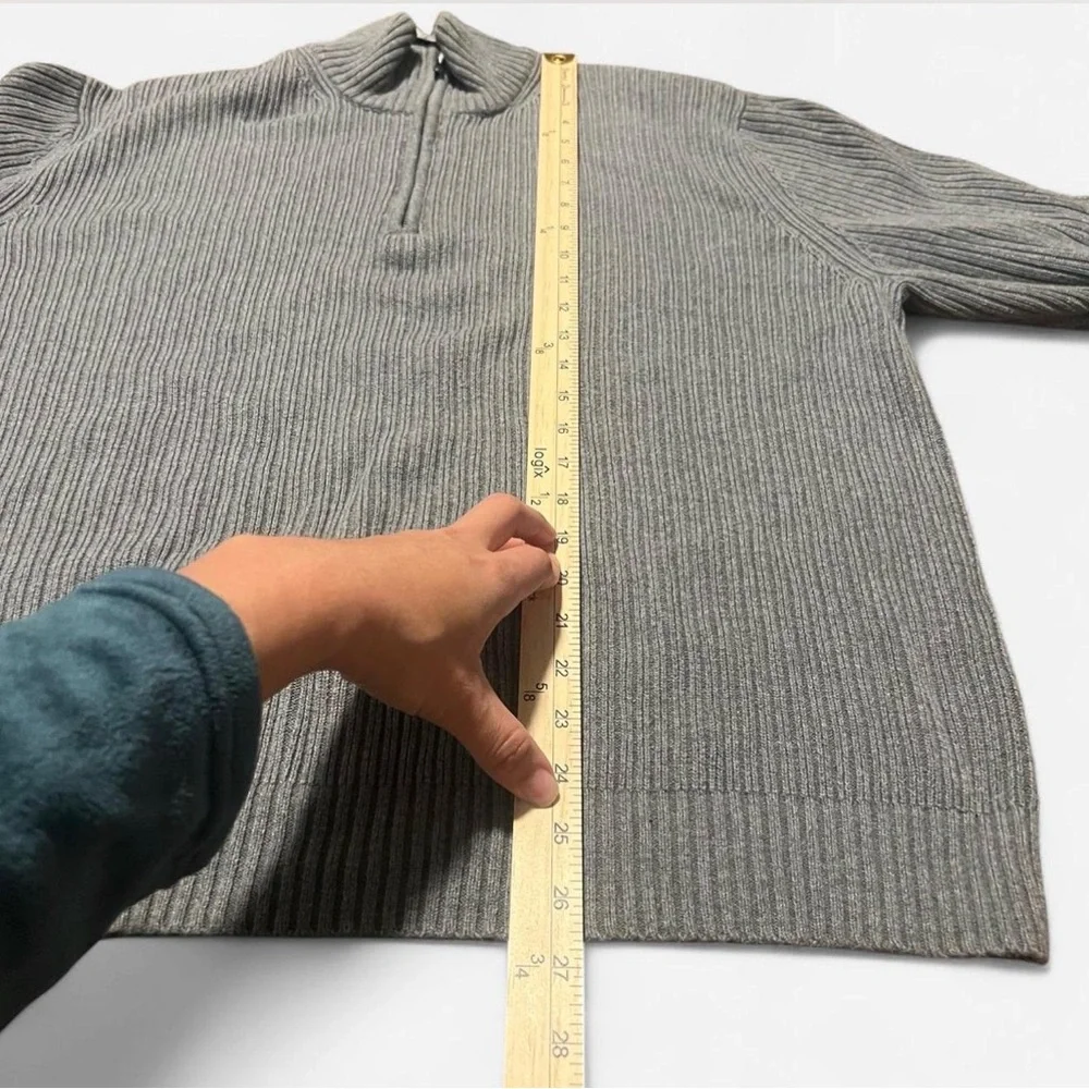 Calvin Klein Men's Zip-Up Sweater in Gray‎