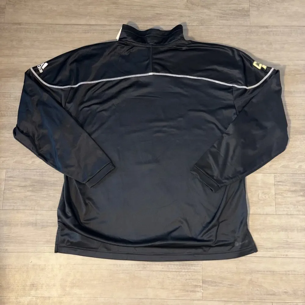 Adidas Men Stadium 1/4 Snap Aeroready Long Sleeve Sweater Mens Size XL Black