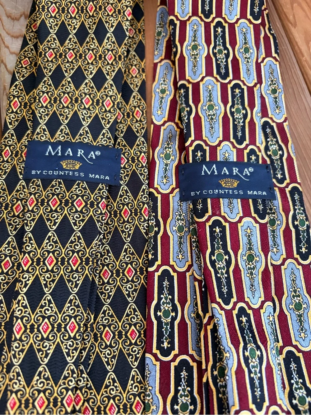 Vintage Bundle Countess Mara Silk Ties Geometric & Medallion Menswear Lot