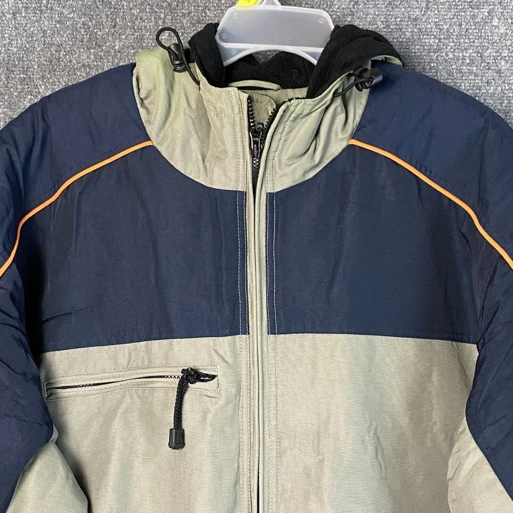 Ripzone Jacket Mens‎ Large Beige Snowboarding Sherpa Lined Hooded Adults Zip