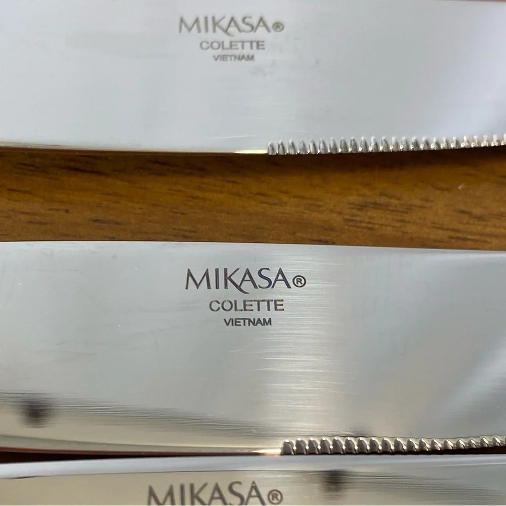 Lot Of 6 Mikasa Colette 18/10 Stainless Knives Flatware Replacement NWOT Lot A
