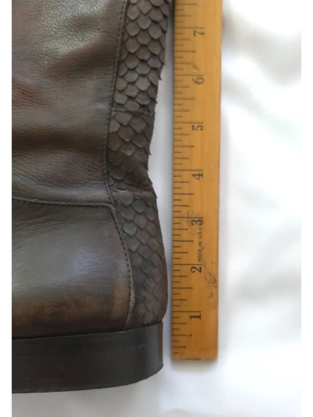 Alberto Bressan Brown Over-The-Knee Leather Boots Womens Sz 35 (5) Made In Italy