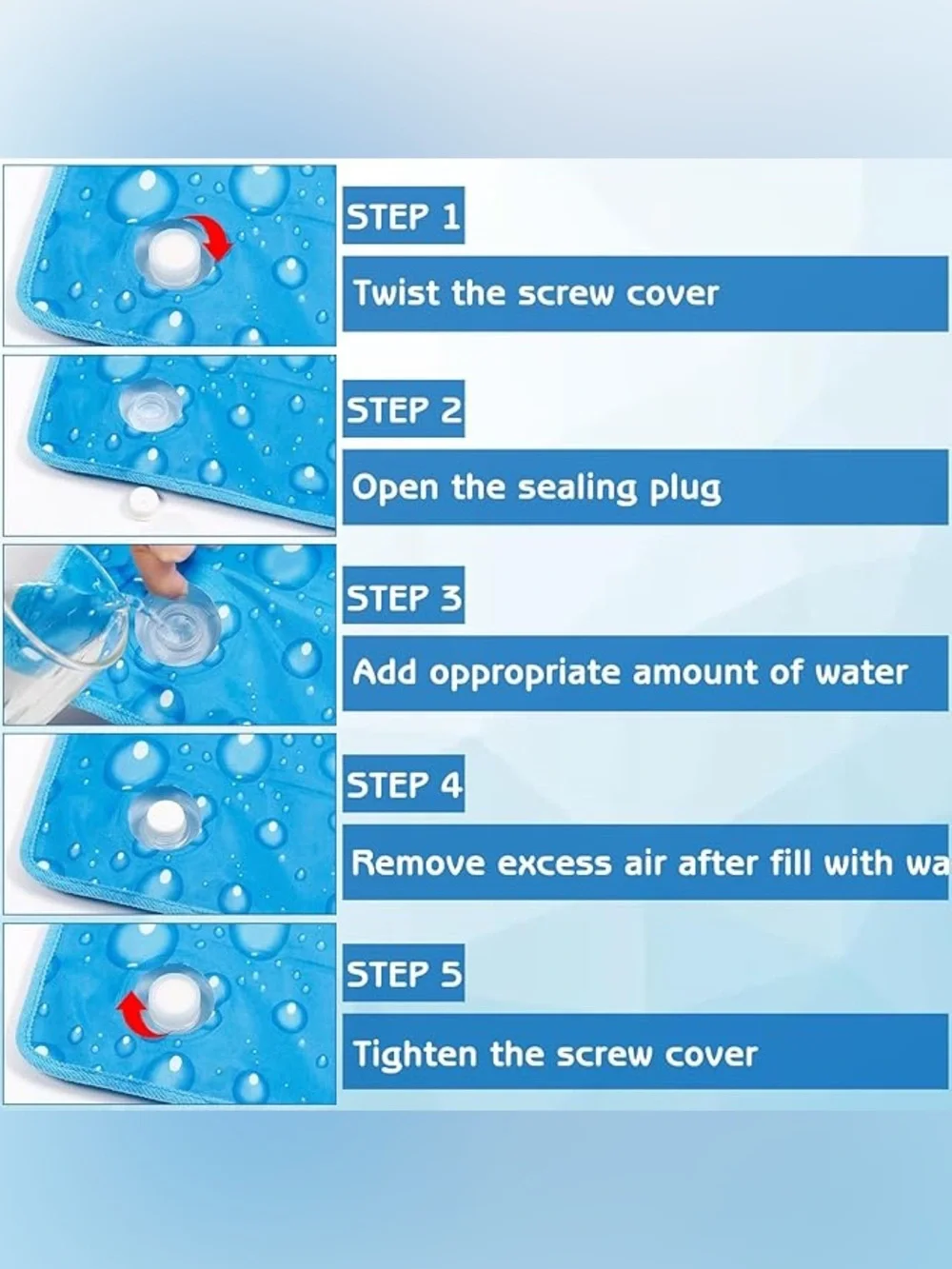 Water Filled Cooling Mat for Pets - NWT