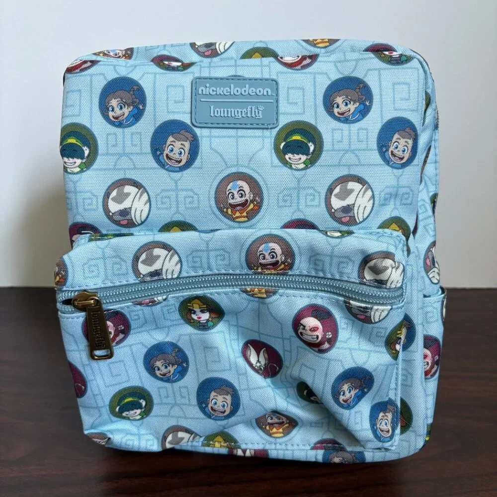 Loungefly Avatar The Last Airbender All-Over Print Nylon Square Mini Backpack