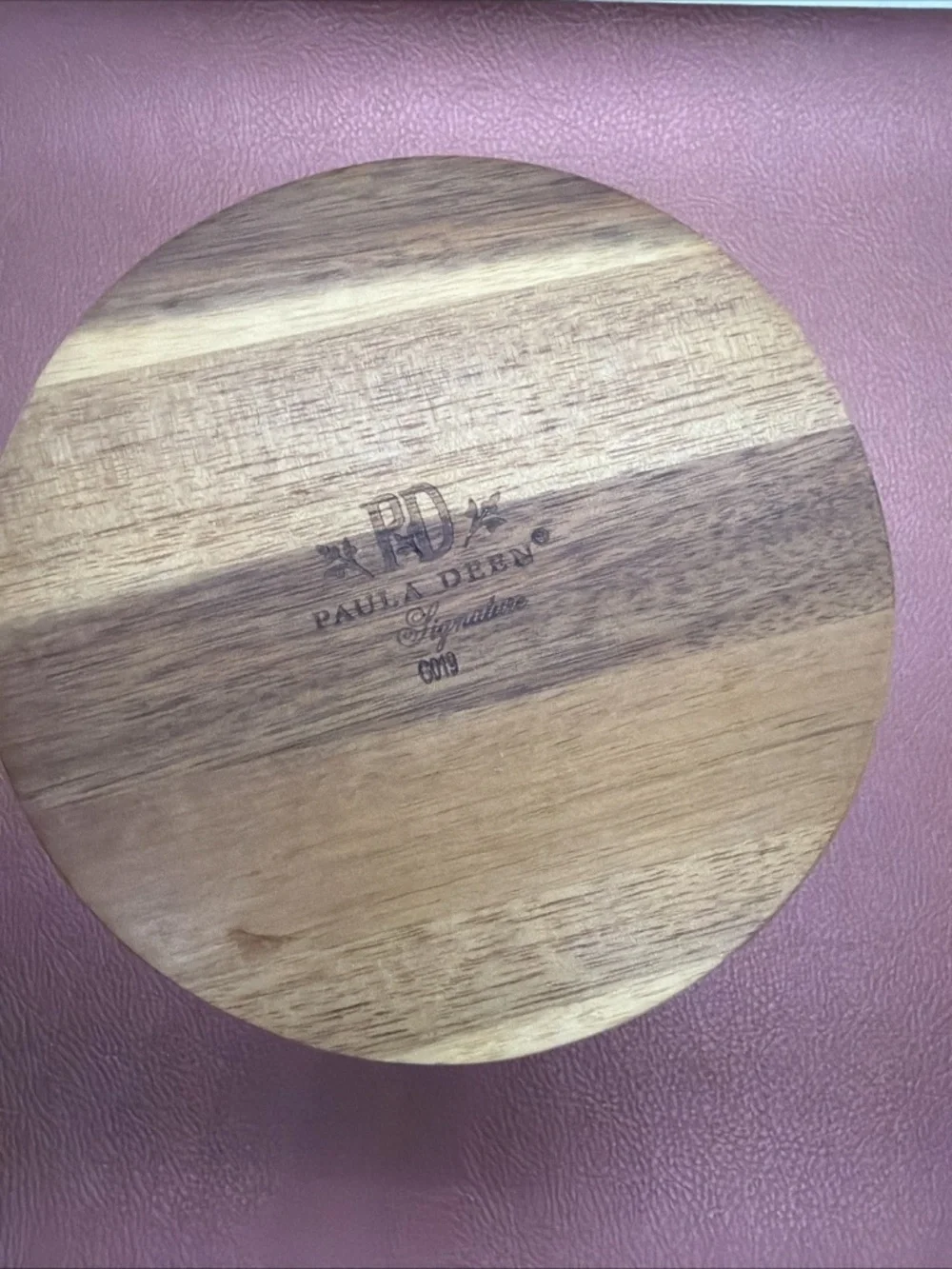 Paula Deen wood swivel cellar