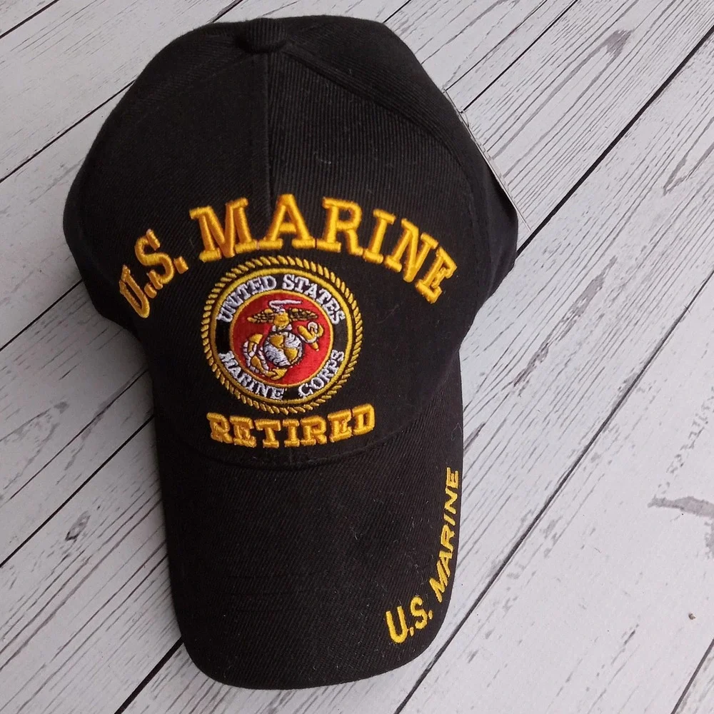 US‎ Marine USMC Military Veteran Retired Patriotic Gift Baseball Cap Semper Fi
