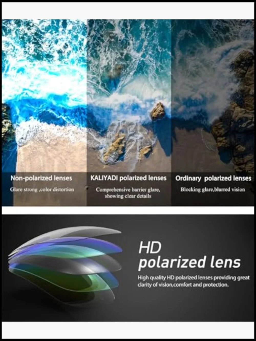 Polarized Sunglasses with UV400 Protection for Driving Fishing Golf – 3 Pack