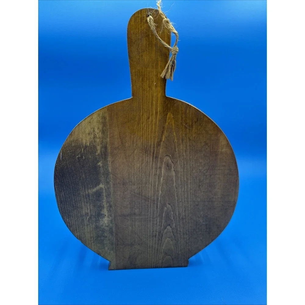 Vtg Wooden Country Apple Farmhouse Kitchen Wall Hanger Paper Plate Holder