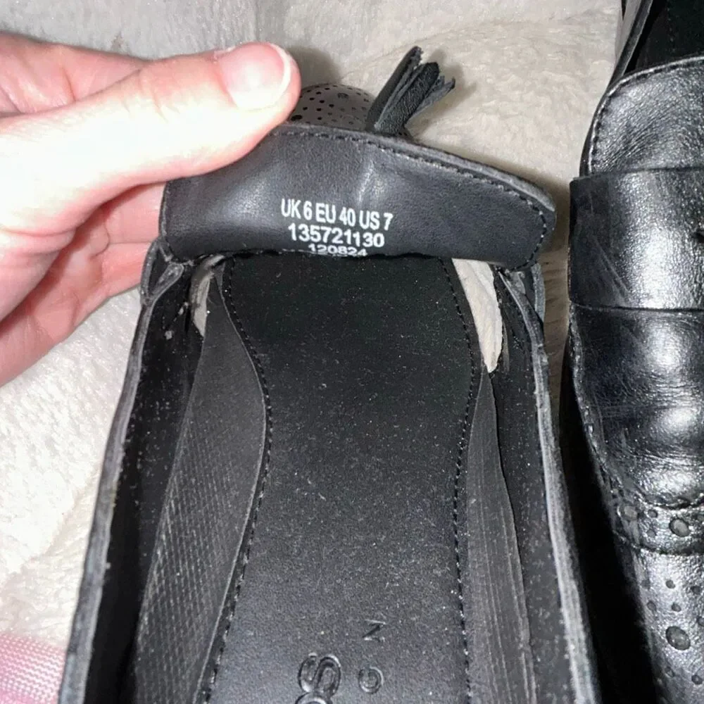 ASOS men’s black tassel dress loafers sz 7